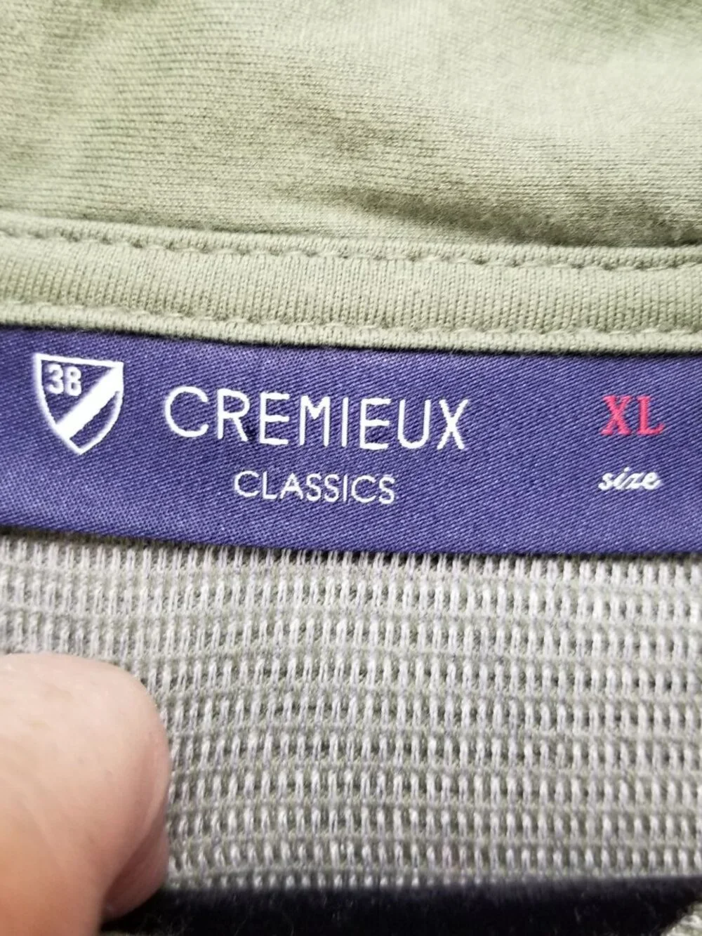 Cremieux Shirt Mens XL Green Striped Cotton Long Sleeve 1/4 Zip Sweatshirt - Picture 3 of 11